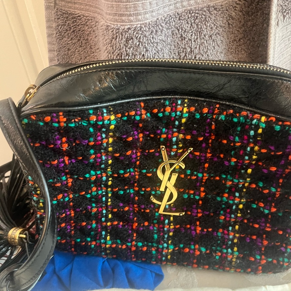 Yves Saint Laurent Vibrant Tweed Crossbody Bag